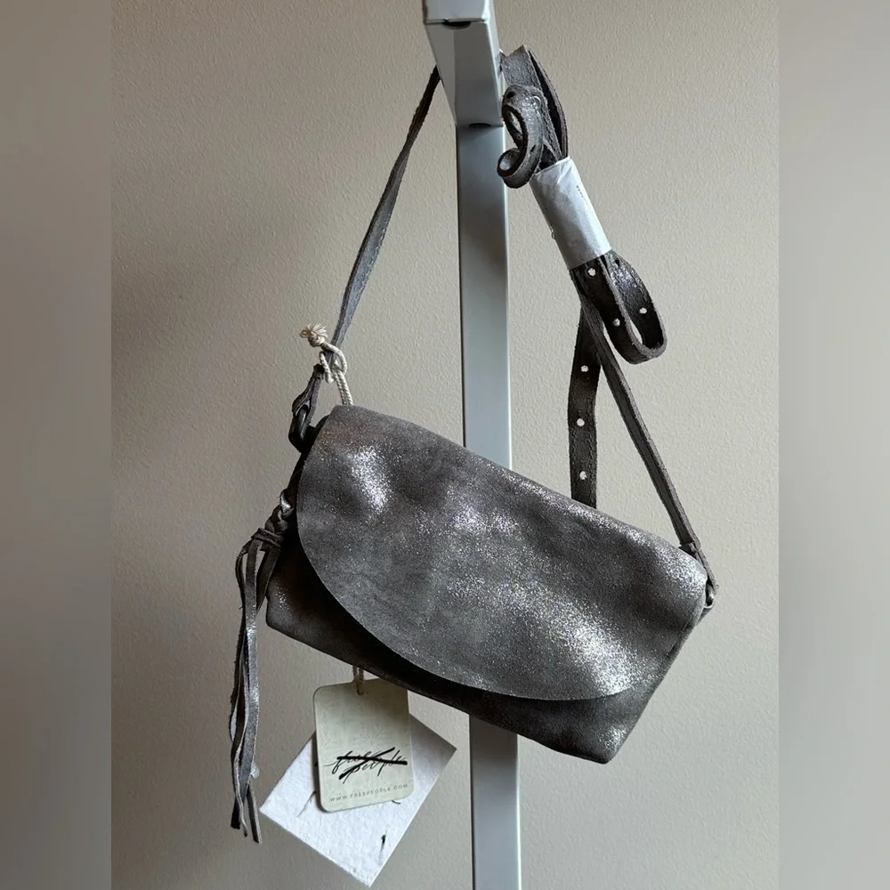 NWT We The Free Rider Pyrite Crossbody Smoke Silver